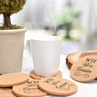 Natural Cork Coasters Lifestyle Photo