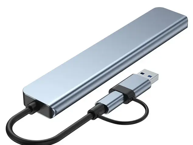Type - C Adopter 7 in 1 USB 3.0 & USB 2.0 HUB. Side view-3