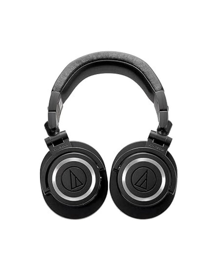 Audio-Technica ATH-M50xBT2 Wireless Over-Ear Headphones, Black, Front view