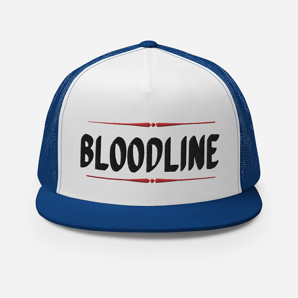 Thumbnail: Bloodline Red Lines Trucker Cap Flat Brim