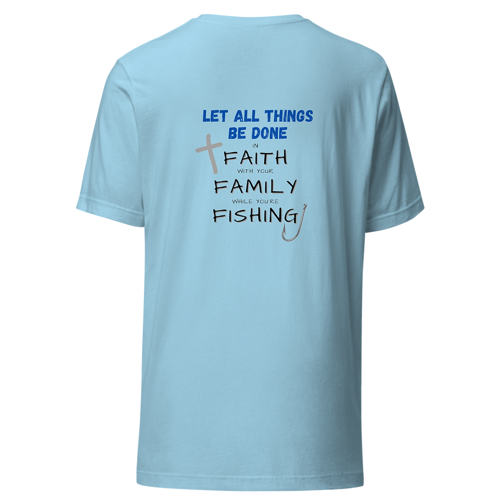 Thumbnail: In Faith With Family While Fishing T-Shirt Light Colored Set