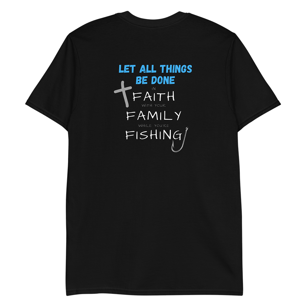 Thumbnail: InFaith WithFamily WhileFishing Dark-Colored T-Shirt