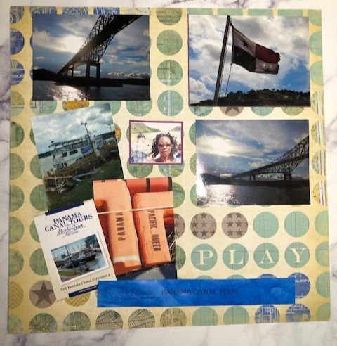 Scrapbook page of my trip to the Panama Canal