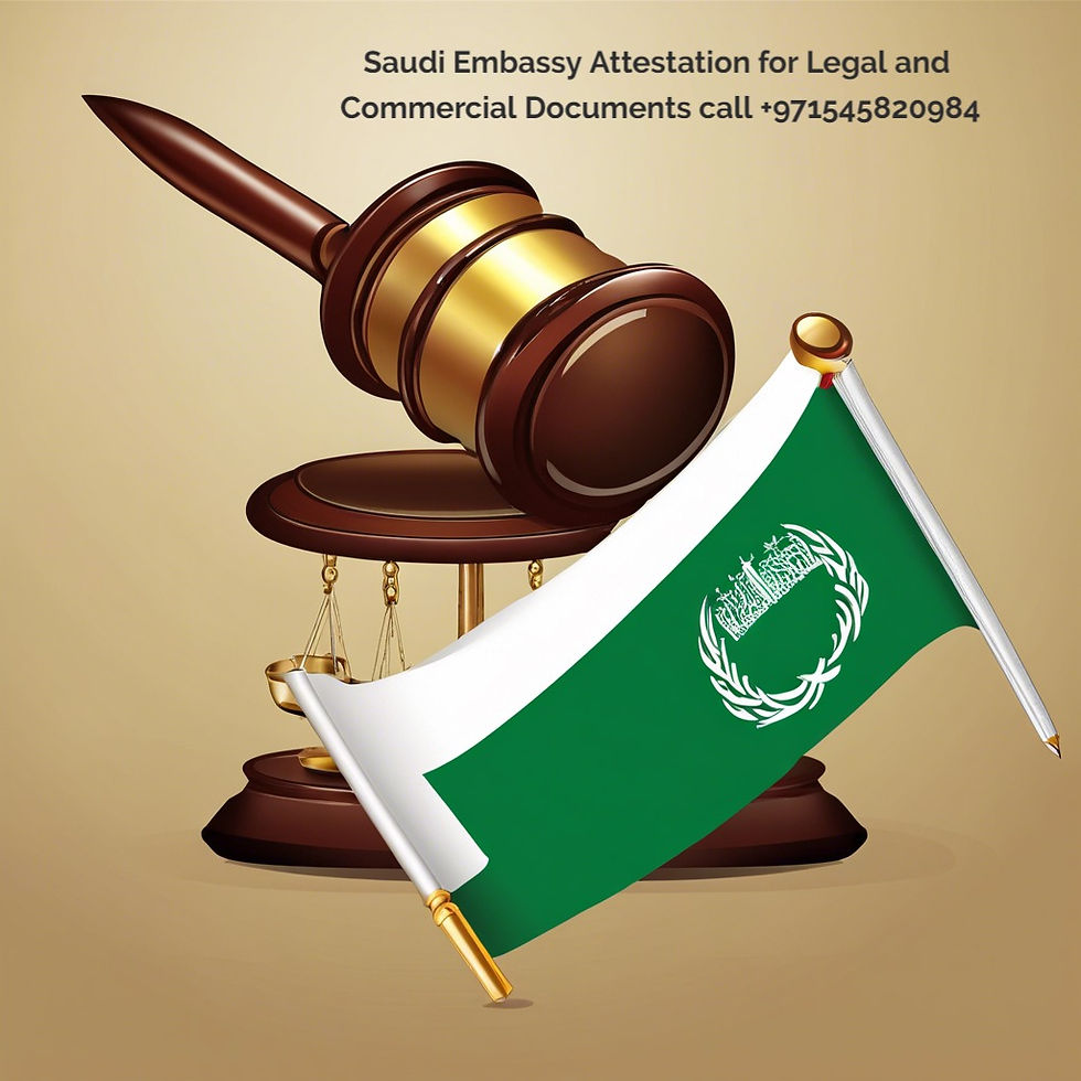 Saudi Embassy Attestation for Legal and Commercial Documents