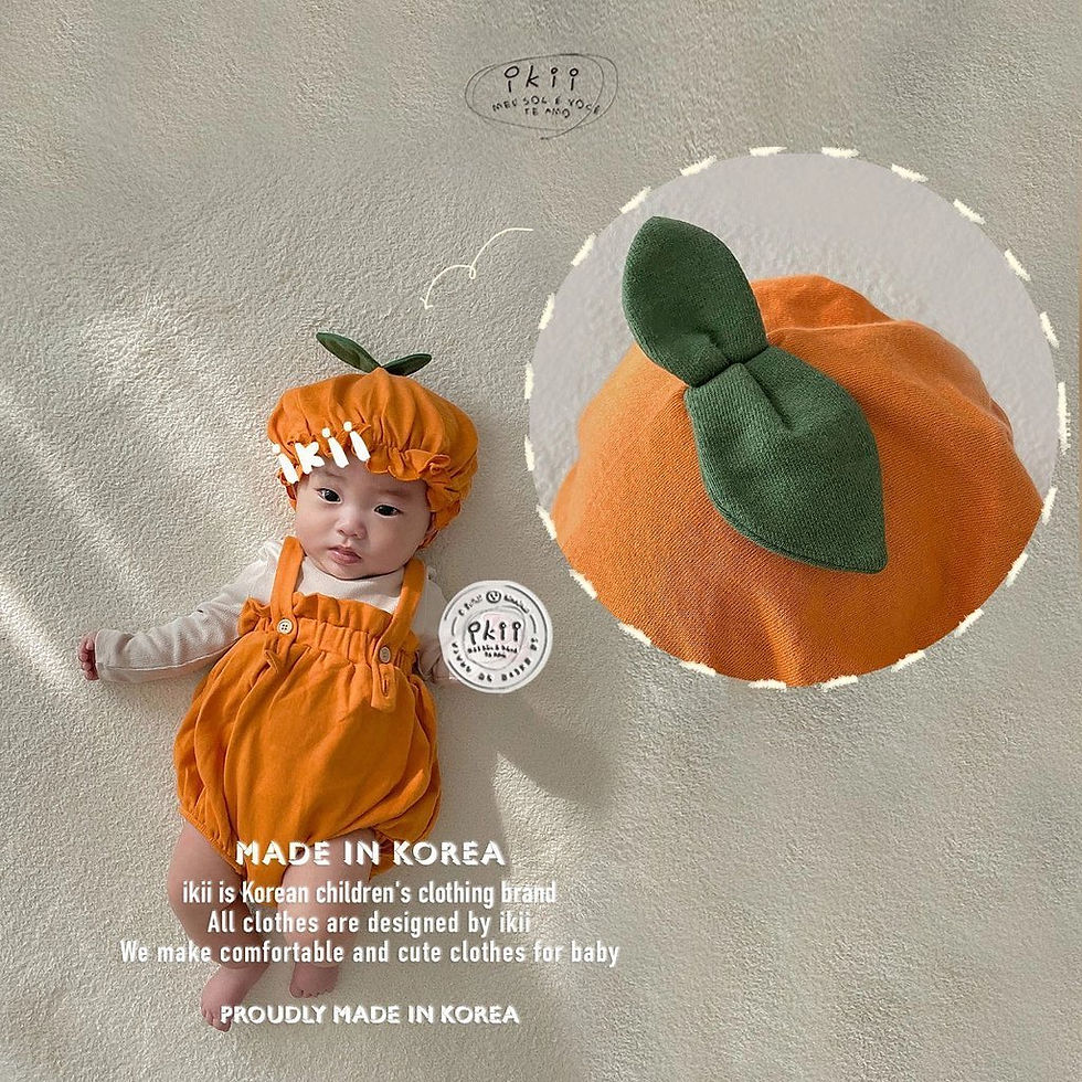 縮圖：IKII Pumpkin overall 2 set