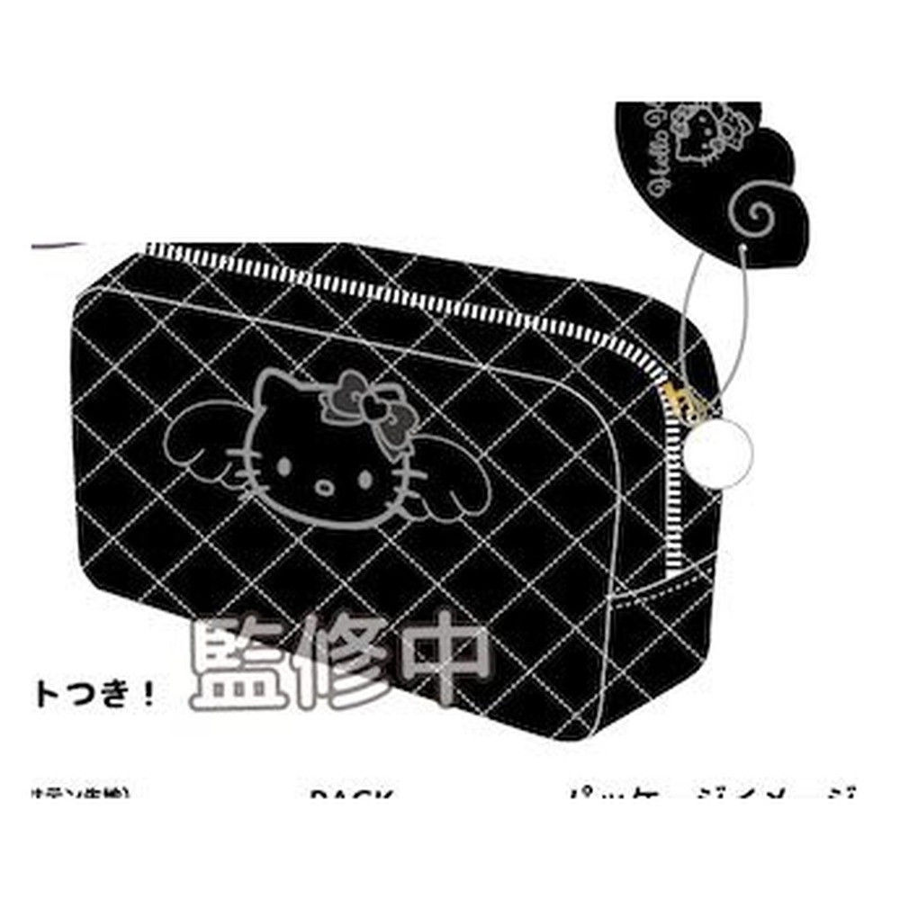 Sanrio Hello Kitty Black Angel 車縫方形收納袋(黑色)