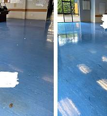 hard floor clean before and after