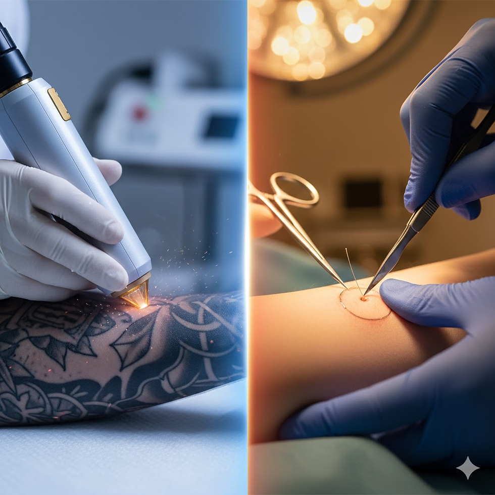 Láser vs. Cirugía: ¿Cuál es el mejor método para borrar un tatuaje?