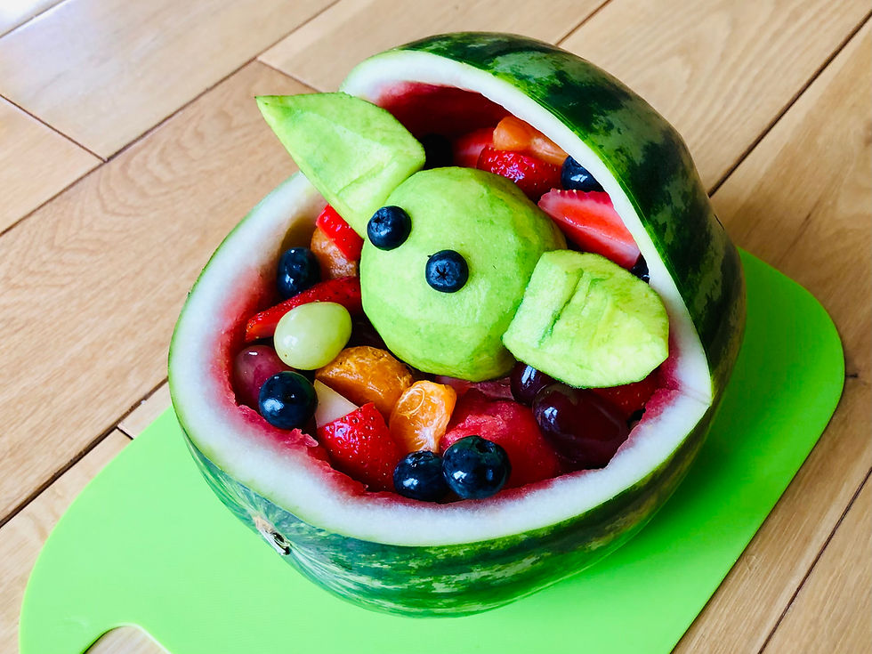 Baby Yoda Fruit Salad