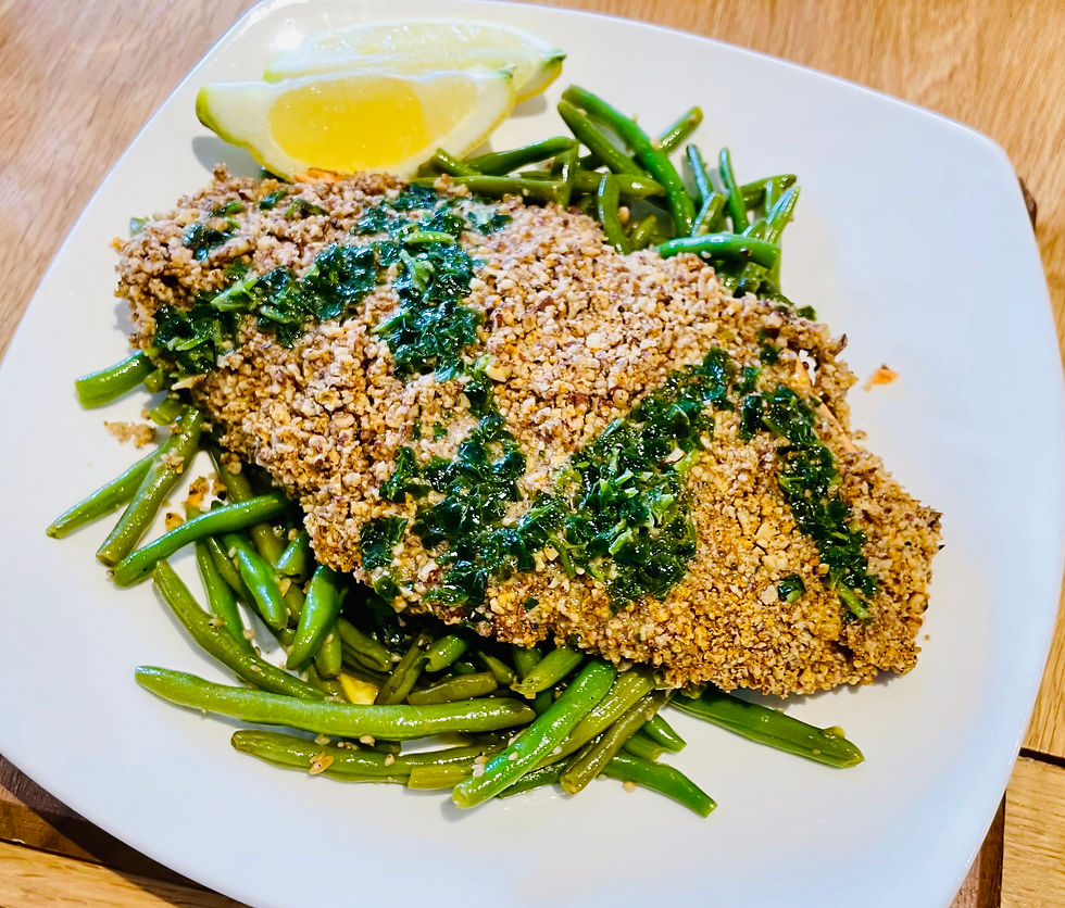 Pecan-Crusted Trout with Brown Butter Herb Sauce 