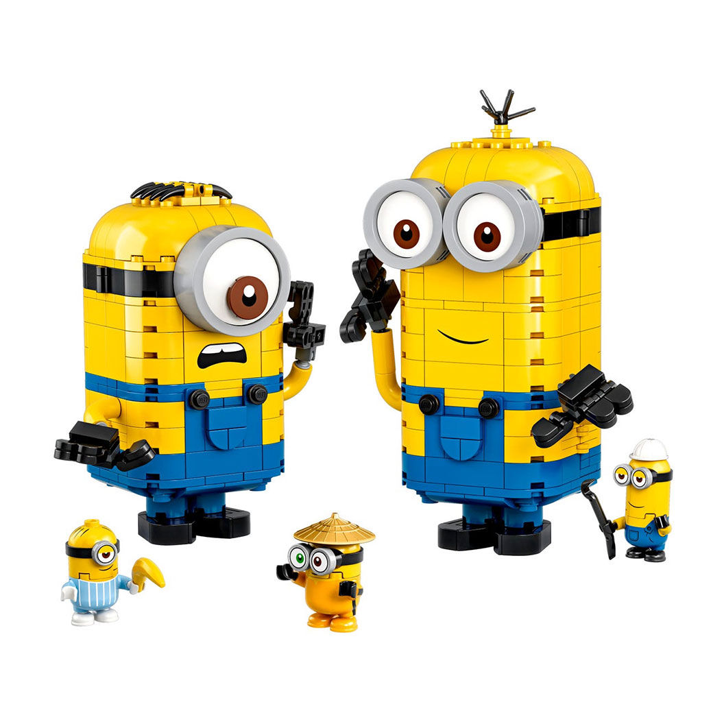 LEGO Minions set: two large Minions and three smaller ones