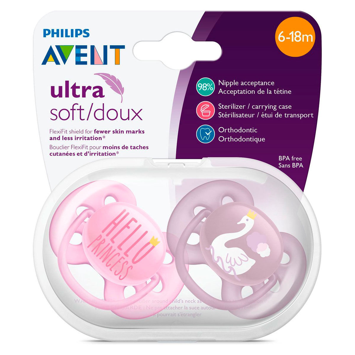 Philips Avent ultra soft pacifiers, 6-18m