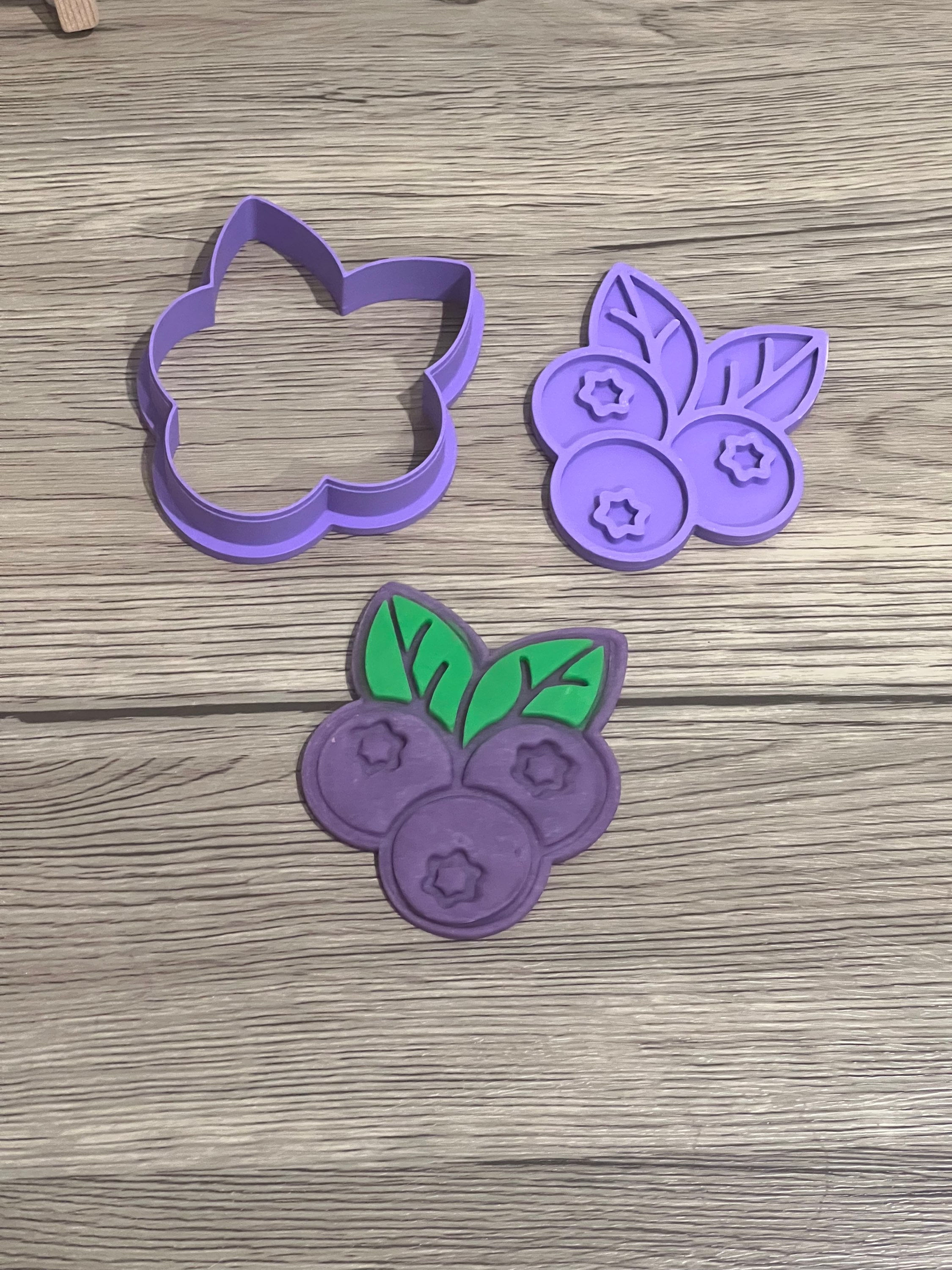 Blueberries Cutter+Stamp