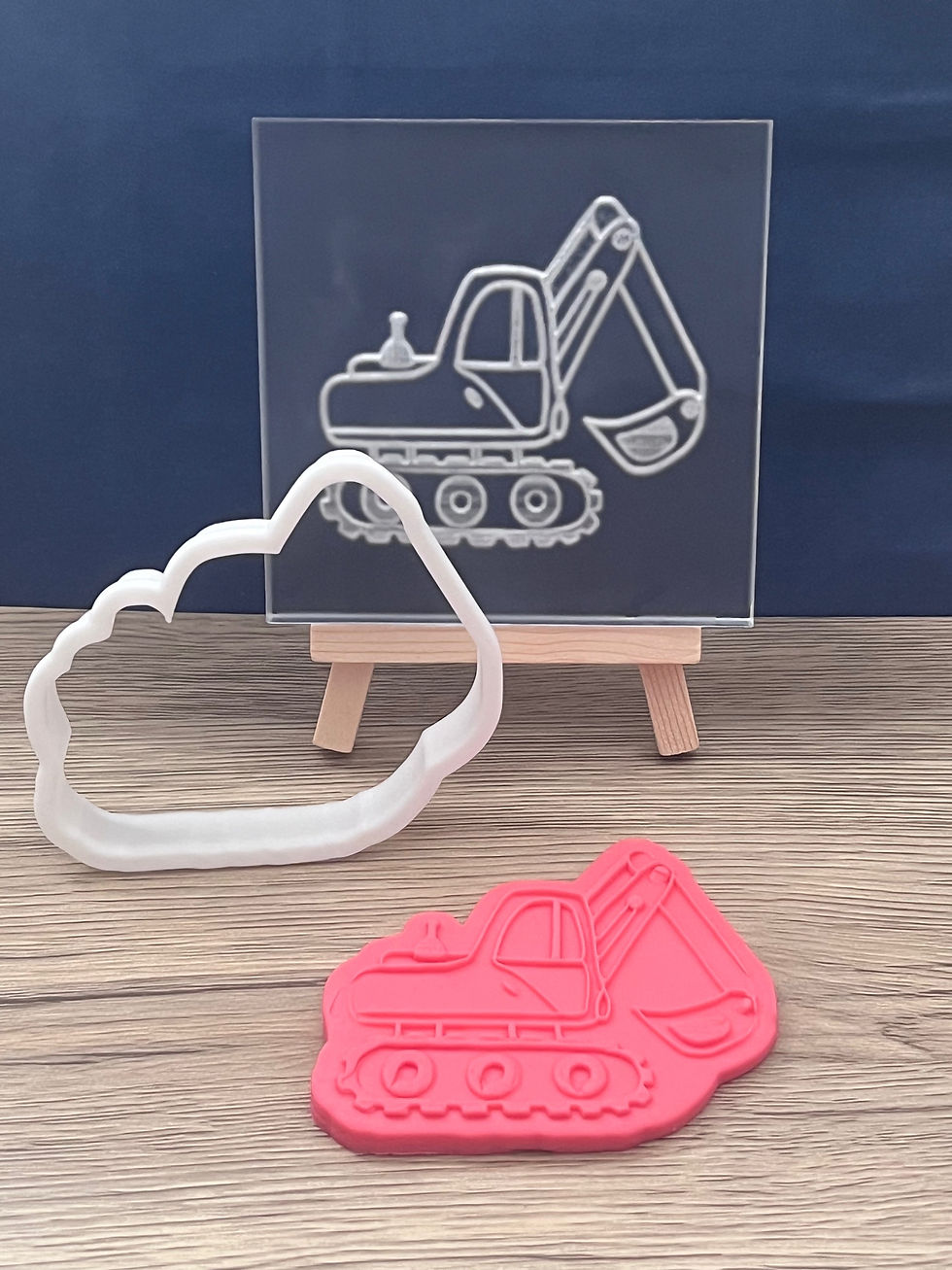 Thumbnail: Construction Digger Cutter+Debosser Stamp