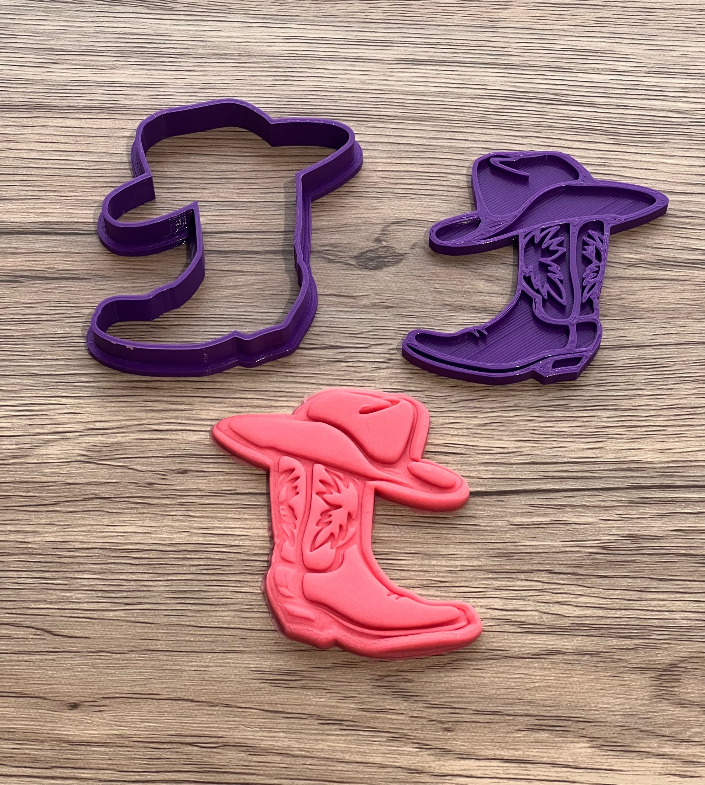 Cowboy/Girl Boot w/Hat Cutter+Stamp
