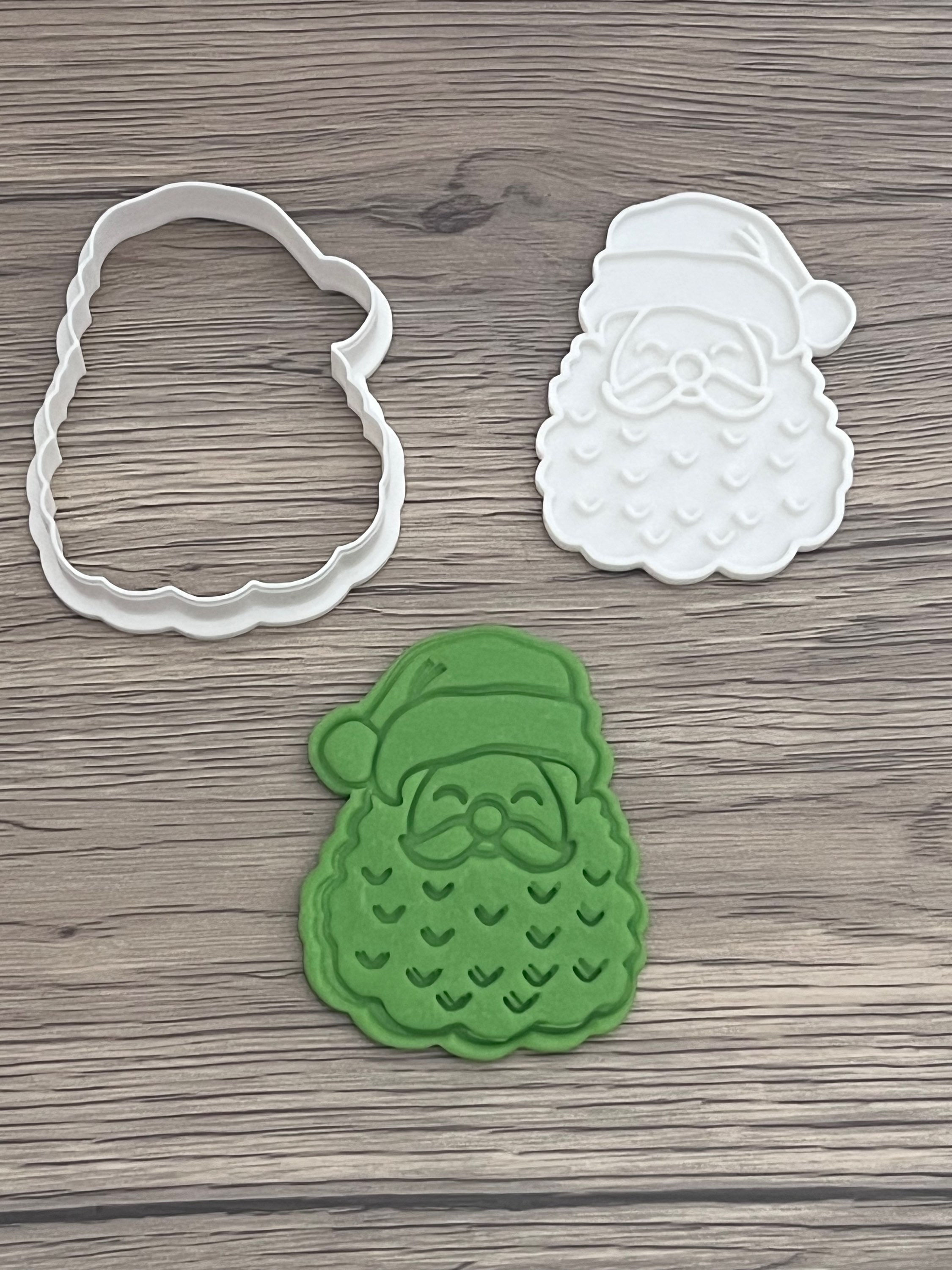 Santa Claus with Large Beard Cutter + Stamp