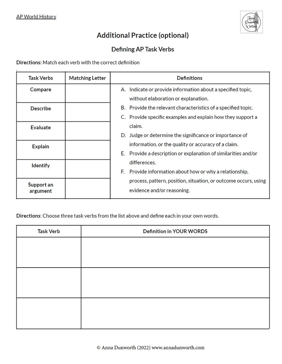 Thumbnail: AP Task Verbs: Full Practice & Lesson