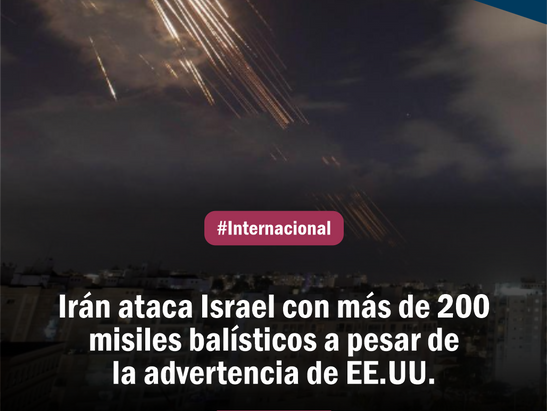 Irán ataca Israel con más de 200 misiles balísticos a pesar de la advertencia de EE.UU.