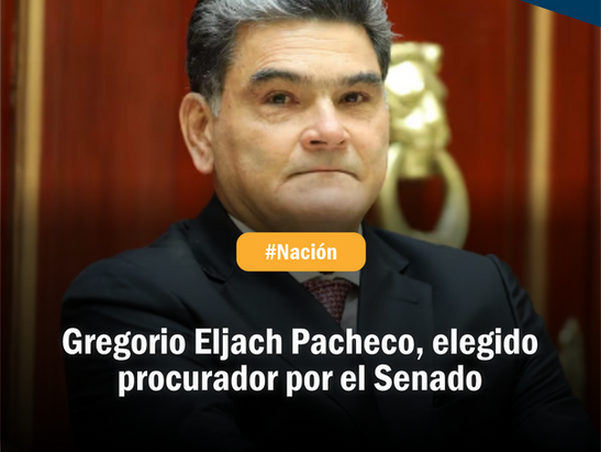 Gregorio Eljach es el nuevo procurador general: Senado lo eligió con 95 votos.