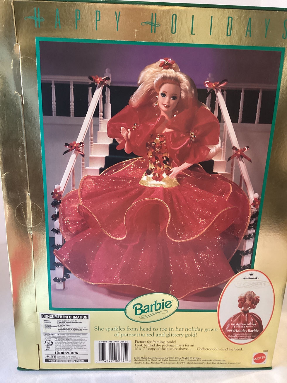 Thumbnail: 1993 Happy Holiday Barbie