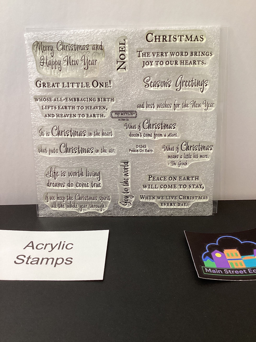 Thumbnail: Peace on Earth clear acrylic stamp set