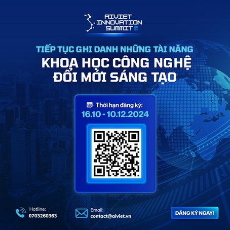 🚀 🚀𝐀𝐈𝐕𝐈𝐄𝐓 𝐈𝐍𝐍𝐎𝐕𝐀𝐓𝐈𝐎𝐍 𝐒𝐔𝐌𝐌𝐈𝐓 𝟐𝟎𝟐𝟒 – Tiếp tục ghi danh những tài năng khoa học công nghệ đổi mới sáng tạo 🚀 🚀
