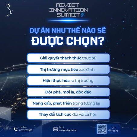 𝐀𝐈𝐕𝐈𝐄𝐓 𝐈𝐍𝐍𝐎𝐕𝐀𝐓𝐈𝐎𝐍 𝐒𝐔𝐌𝐌𝐈𝐓 𝟐𝟎𝟐𝟒 - MỘT DỰ ÁN NHƯ THẾ NÀO SẼ ĐƯỢC CHỌN?