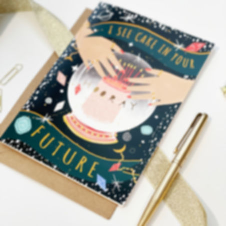 I See Cake in Your Future Greetings Card