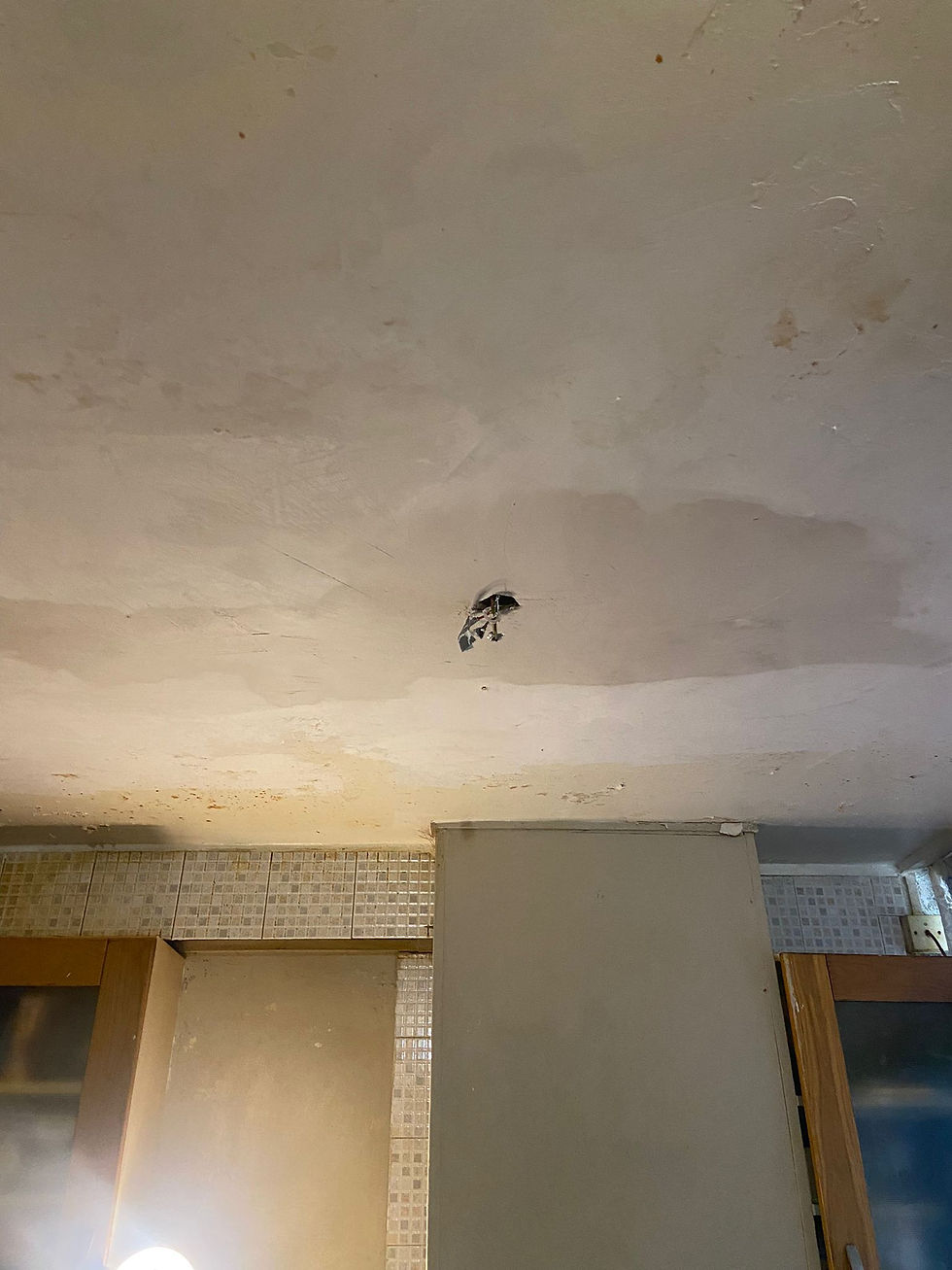 Repair to ceiling after water damage