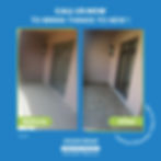 A balcony before and after residential deep cleaning service by Clean Dean