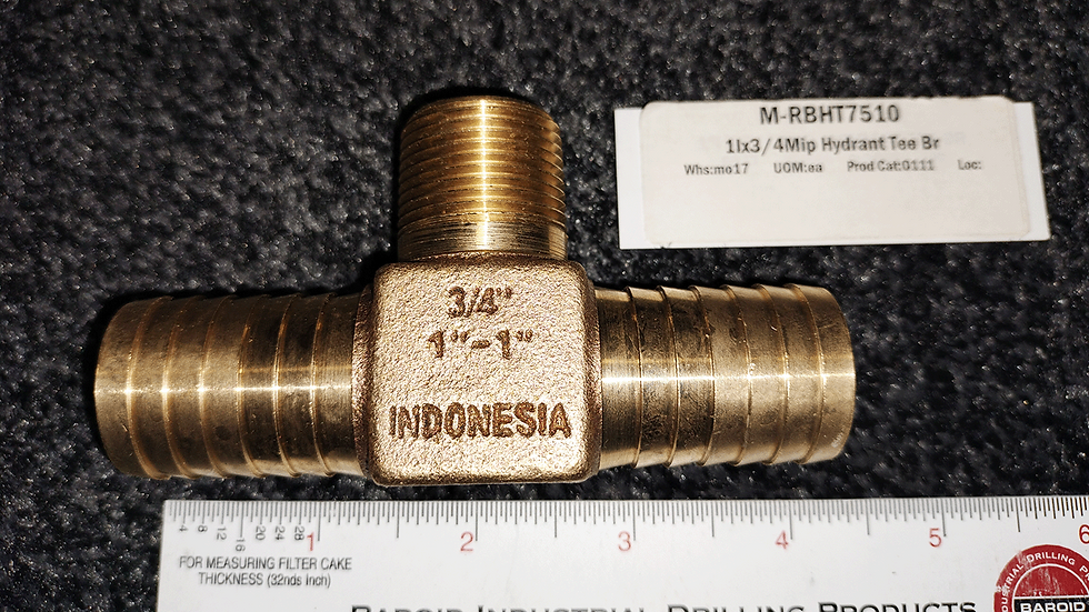 1" x 1" x 3/4" TEE (INSERT x MIPT)