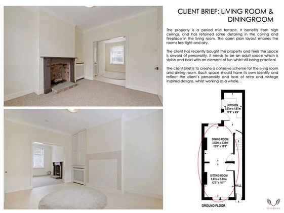 Background information on the project to ensure the designs created were suitable for the client and the property.