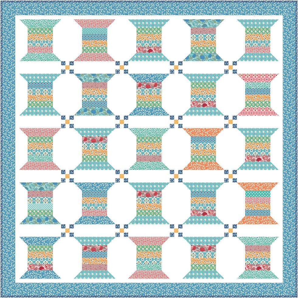 Thumbnail: JELLY ROLL SPOOLS Layer Cake or Jelly Roll Pattern Pastry Shop PDF Pattern