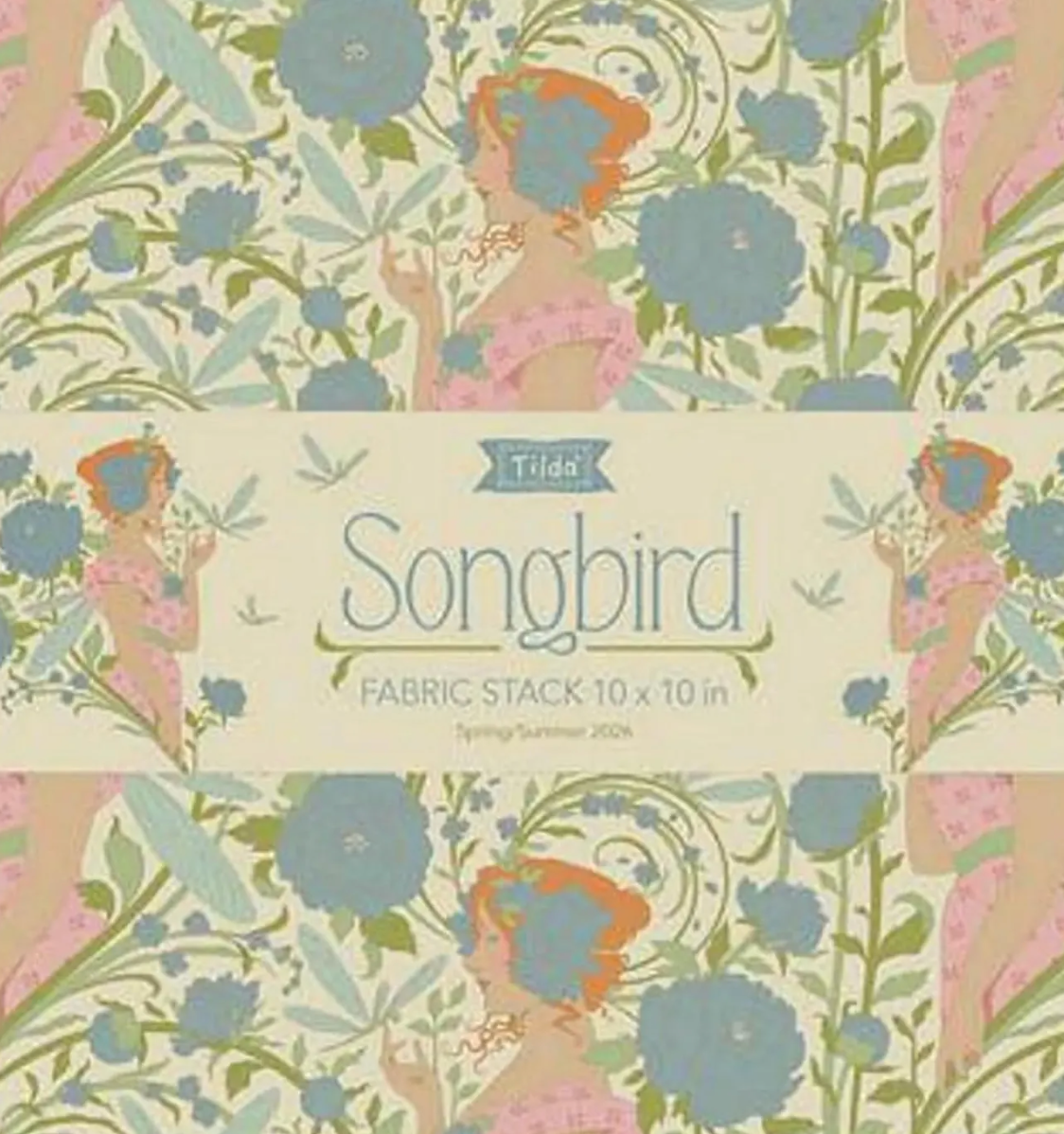 Songbird 10" Square Fabric Stack 40 Pcs Designed by Tone Finnager for Til