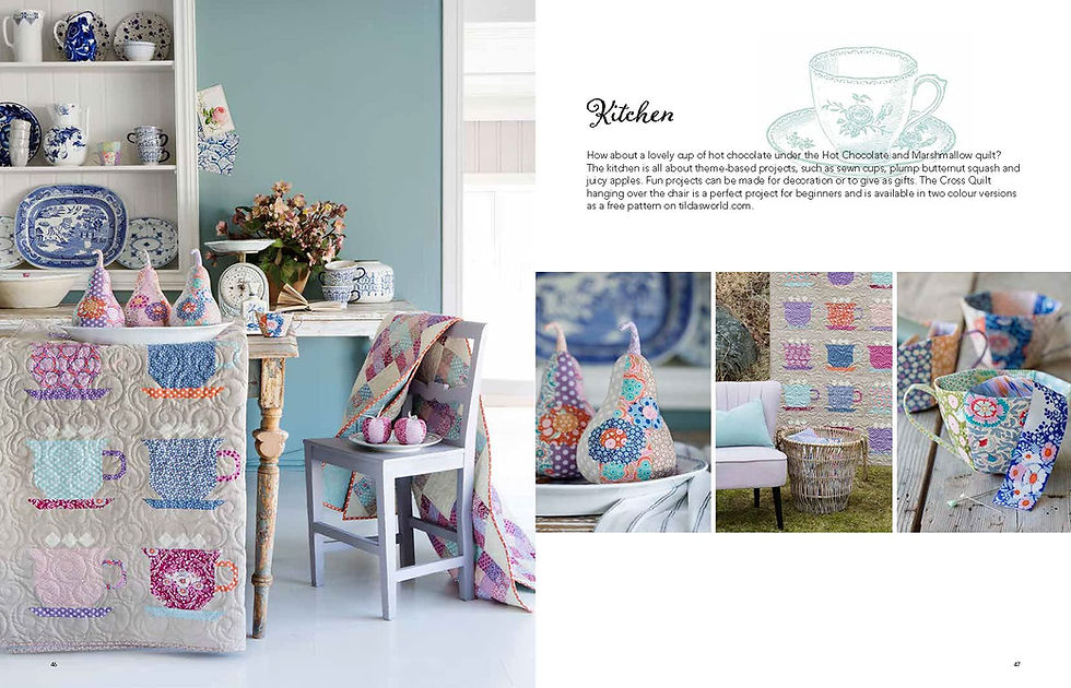 Thumbnail: Hot Chocolate Sewing Quilt Book Tilda