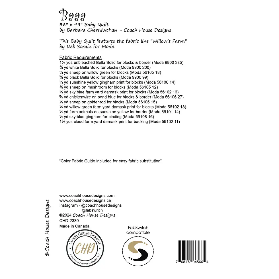 Thumbnail: Coach House BAA Quilt Pattern