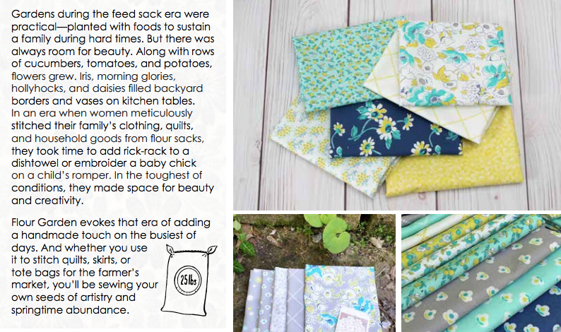 Thumbnail: Flour Garden 23326 14 Seafoam Floral Moda Linzee McCray