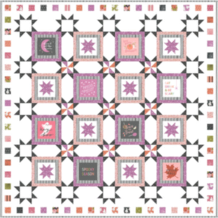 Hey Boo Fall Halloween Panel Quilt Kit Lella Boutique