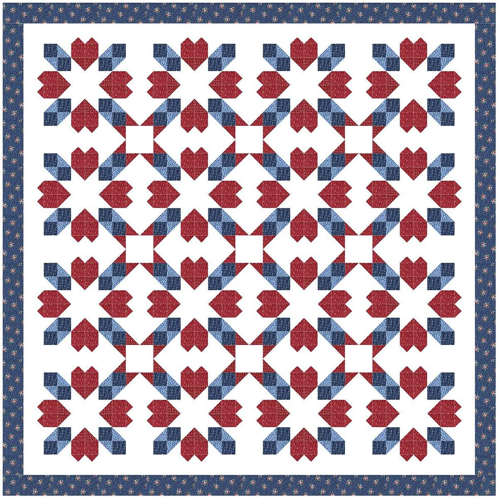 Thumbnail: Patriotic Love Quilt Pattern PASTRY SHOP DESIGN