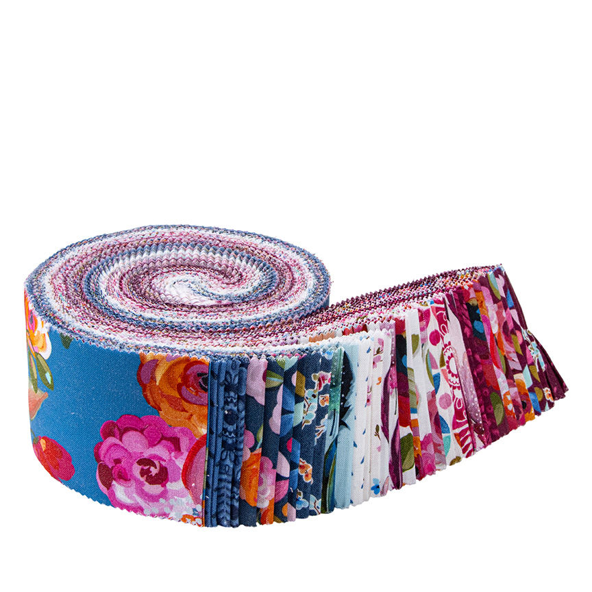 Thumbnail: Poppies & Plumes Rolie Polie 40 Strips Riley Blake Lila Tueller