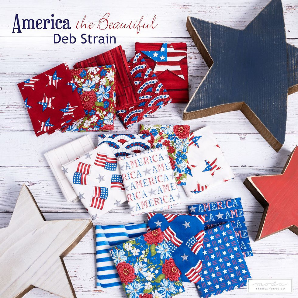 Thumbnail: America the Beautiful 19989 12 White Moda Deb Strain