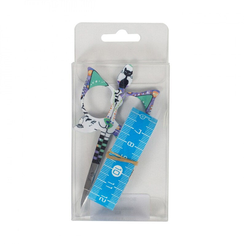 Thumbnail: Cat Embroider scissors & tape measurer set BOHIN