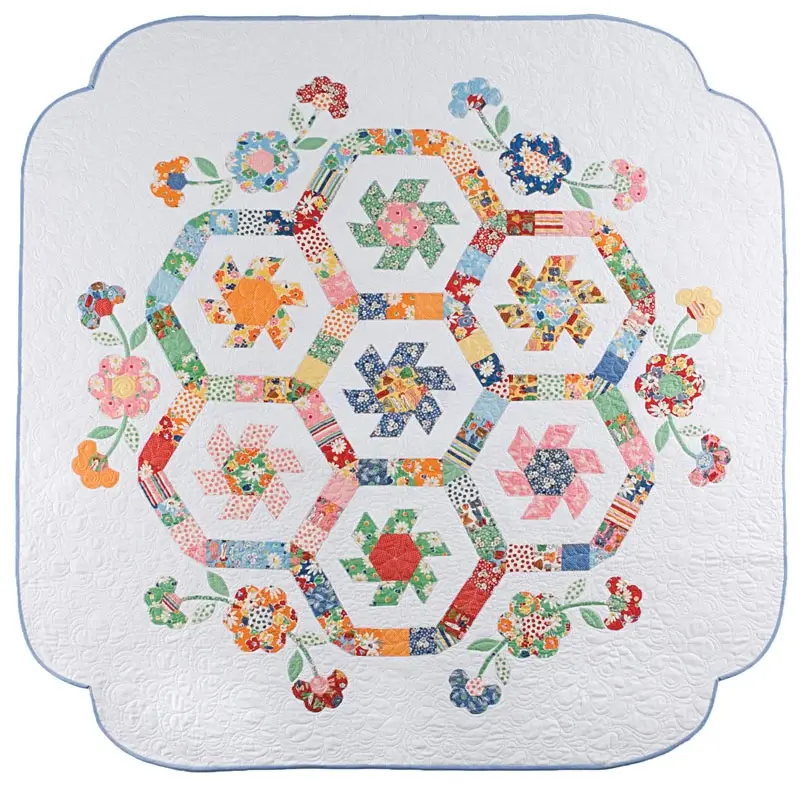 Thumbnail: SPRING GARDEN Quilt Pattern & ACRYLIC TEMPLATES