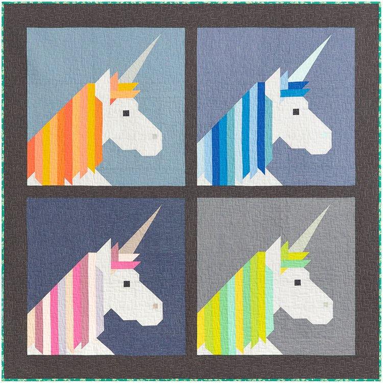 Thumbnail: Elizabeth Hartman LISA THE UNICORN Jelly Roll Quilt Pattern