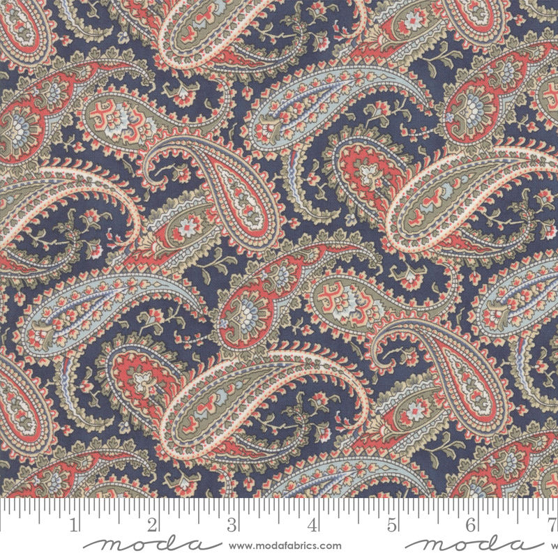 Daybreak 44243 17 Navy Paisley Moda 3 Sisters
