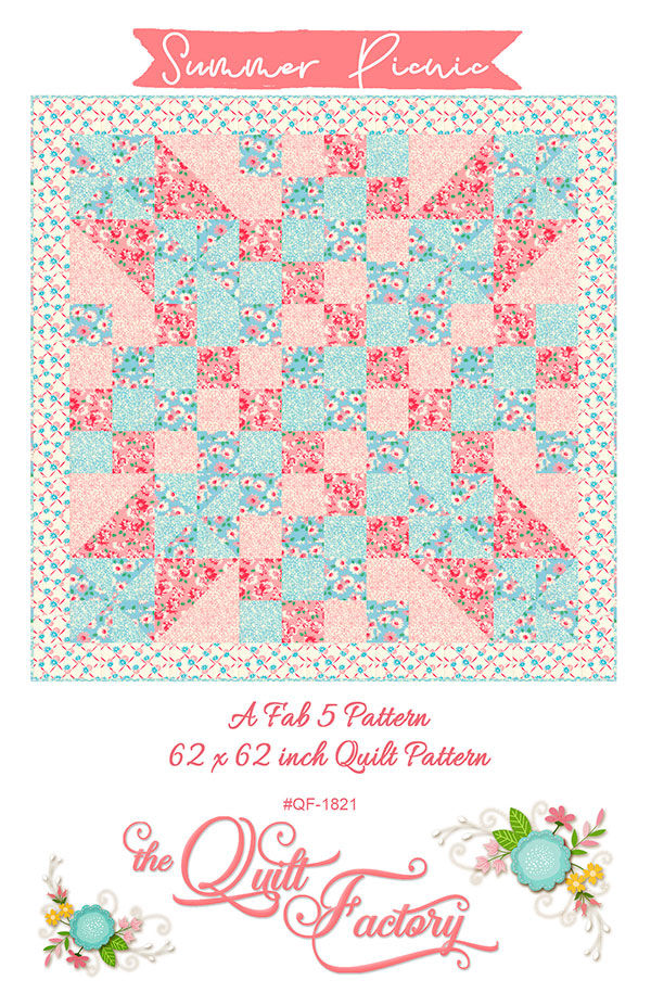 Quilt Factory SUMMER PICNIC Five ~ 1 Yard Pattern