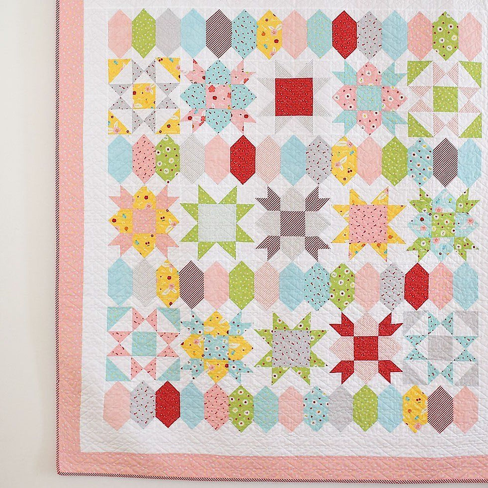 Thumbnail: She Quilts A Lot SWEET STARS Fat Eighth Pattern
