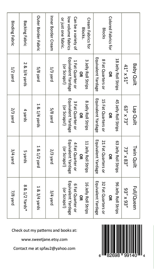 Thumbnail: Sweet Jane's GRANDMA'S APPLE PIE Jelly Roll Pattern