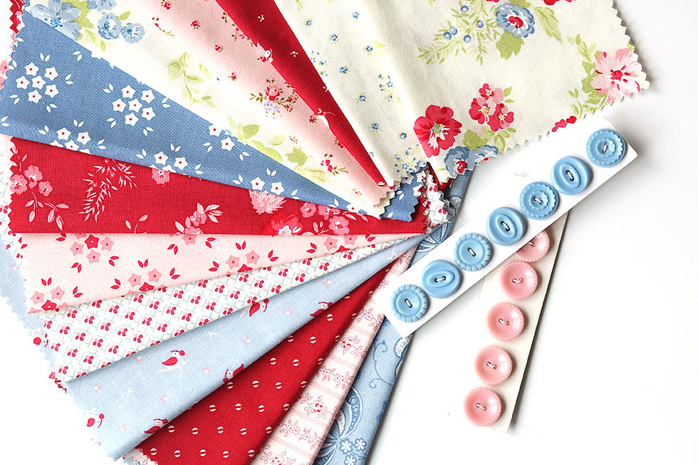 Thumbnail: Hollyhocks & Roses Moda Bunny Hill Layer Cake