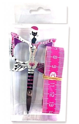 Thumbnail: Cat Embroider scissors & tape measurer set BOHIN